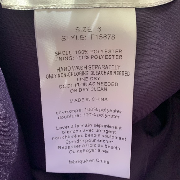 NWT David’s Bridal bridesmaid dress Hight-Low size 6 Lapis color - Picture 6 of 9